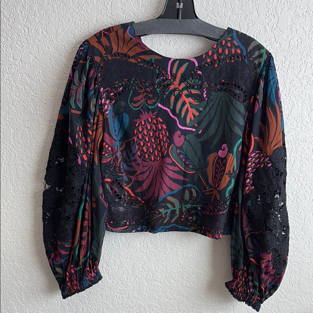 Floral Black Women's Top